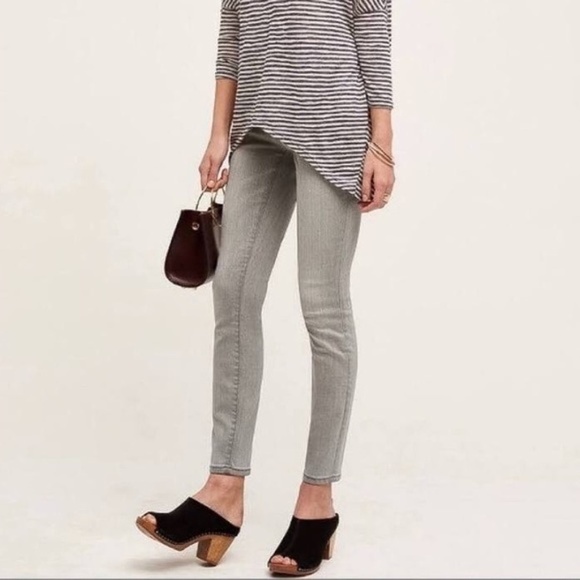 Pilcro and The Letterpress by Anthropologie Gray Fit STET Skinny Ankle Jeans 26 - Picture 1 of 15